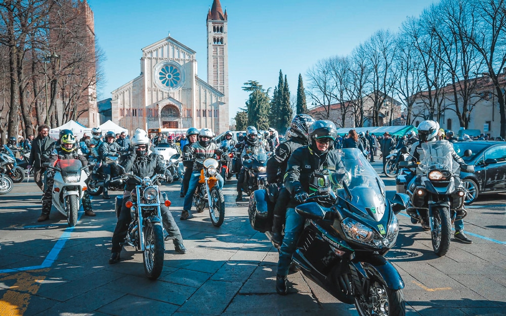 Arriva in moto a Motor Bike Expo