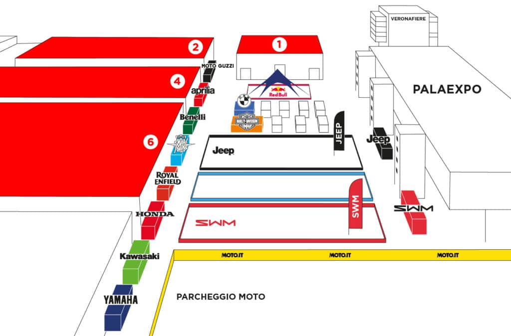 mappa MBE 2021 Motor Bike Expo 2021 Verona