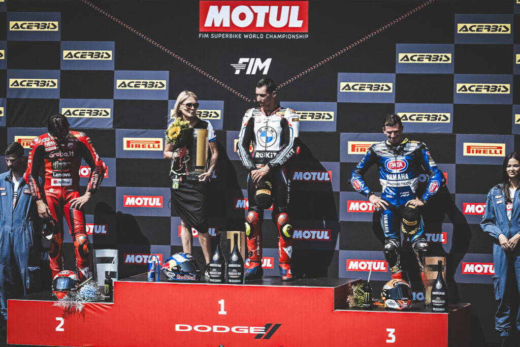 MBE-News-WorldSBK2024-Most-podio WorldSBK 2024: il podio di Most con Toprak Razgatlioglu, Bulega e Locatelli